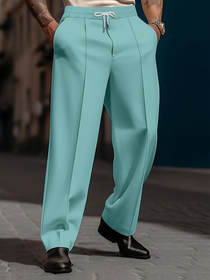 Men's Trousers | Casual | Loose Straight Cut | Simple Comfortable | Daily Fashion | Basic Model