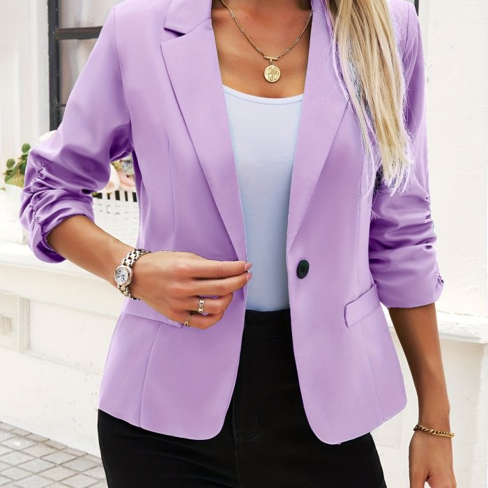 Women's Light Beige Casual Blazer