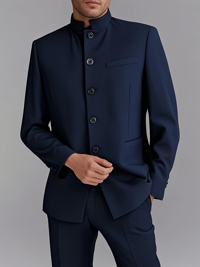 Elegant Men's Classic Black Blazer