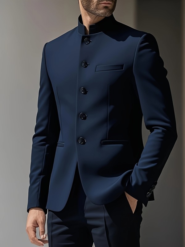 Elegant Men's Classic Black Blazer