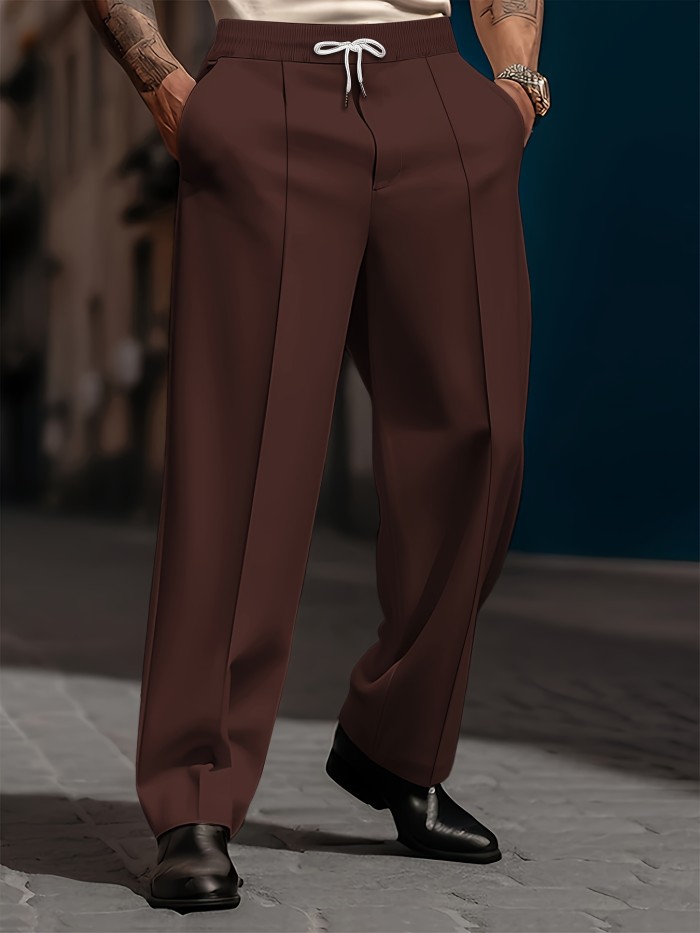 Men's Trousers | Casual | Loose Straight Cut | Simple Comfortable | Daily Fashion | Basic Model