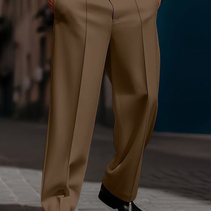 Men's Trousers | Casual | Loose Straight Cut | Simple Comfortable | Daily Fashion | Basic Model