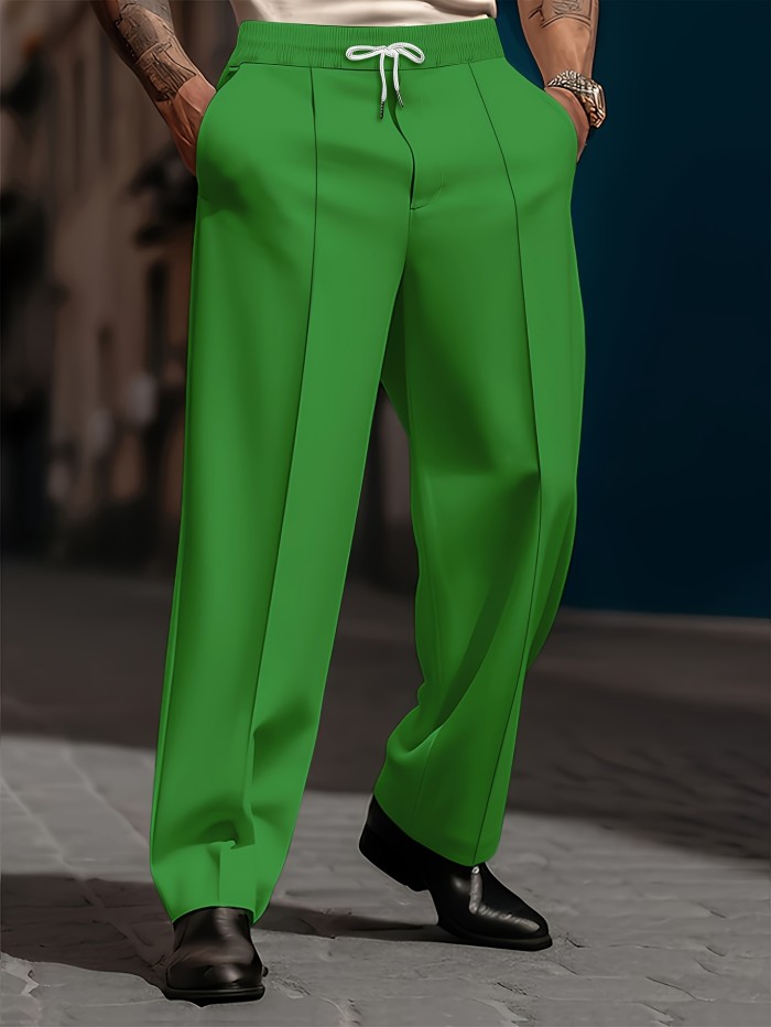 Men's Trousers | Casual | Loose Straight Cut | Simple Comfortable | Daily Fashion | Basic Model