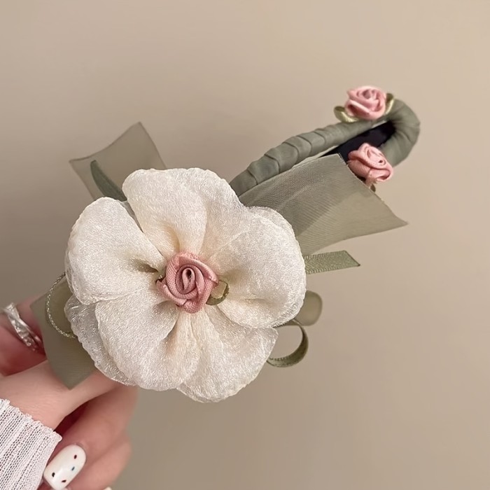 Super Fairy Mesh Flower Hairpin for Women, Sweet Forest Style Duckbill Clip