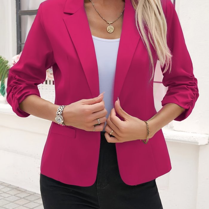 Women's Light Beige Casual Blazer