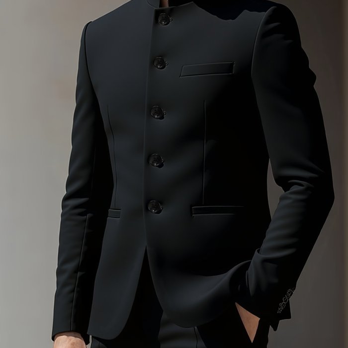 Elegant Men's Classic Black Blazer