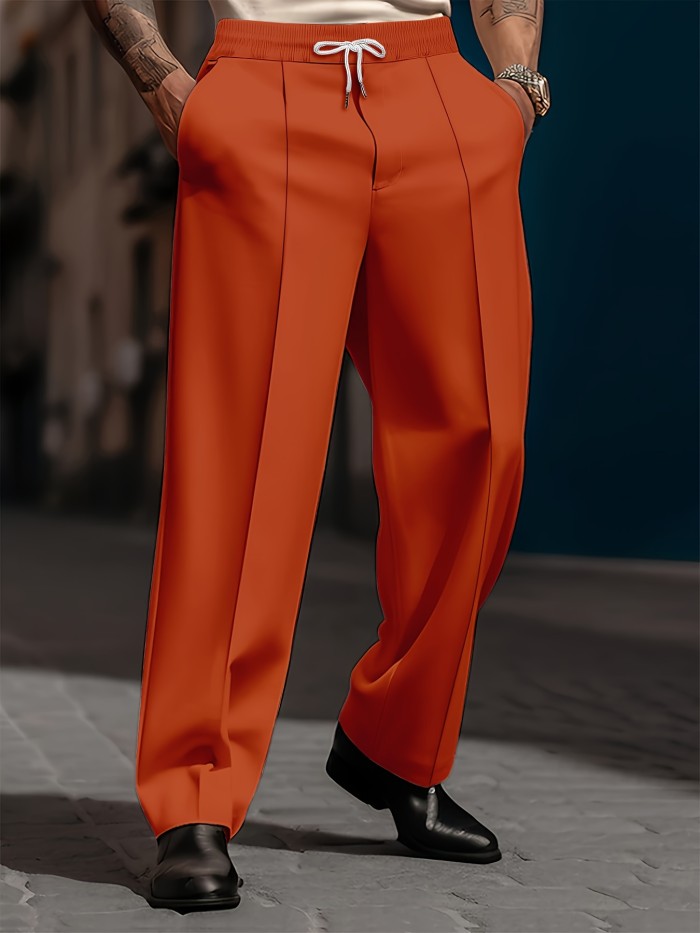 Men's Trousers | Casual | Loose Straight Cut | Simple Comfortable | Daily Fashion | Basic Model