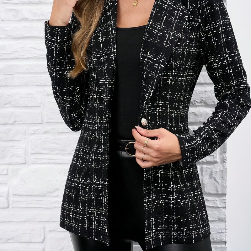 Solid Button Women's Suit | Long Sleeve Jacket | Solid | Button