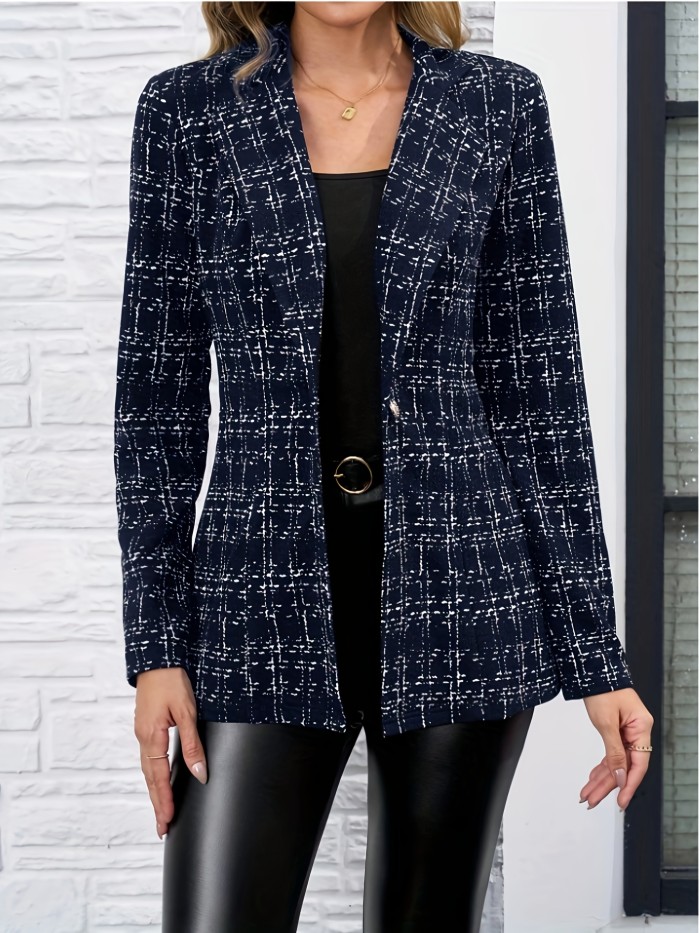 Solid Button Women's Suit | Long Sleeve Jacket | Solid | Button