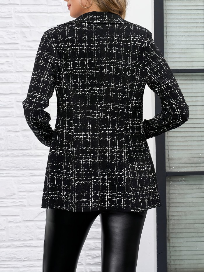 Solid Button Women's Suit | Long Sleeve Jacket | Solid | Button