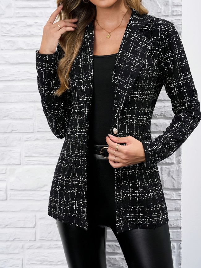 Solid Button Women's Suit | Long Sleeve Jacket | Solid | Button