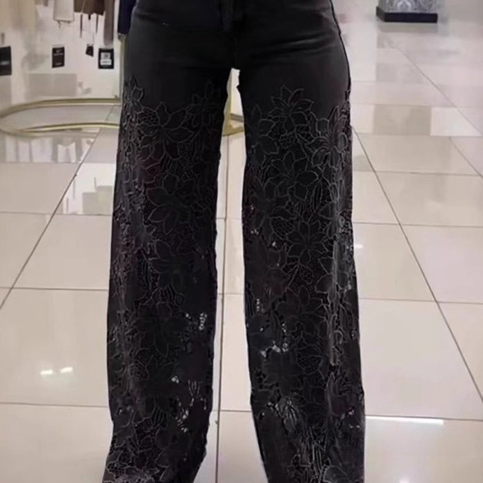 Women'S Vintage-Inspired Wide-Leg Jeans