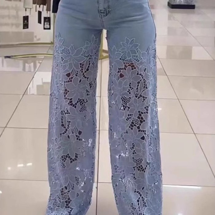 Women'S Vintage-Inspired Wide-Leg Jeans