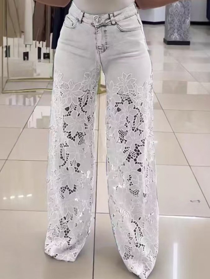 Women'S Vintage-Inspired Wide-Leg Jeans