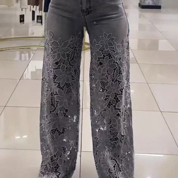 Women'S Vintage-Inspired Wide-Leg Jeans