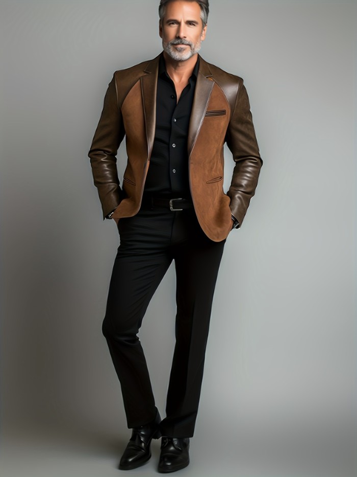 Men'S Blazer Men'S Blouson Jacket Blazer Casual Slim Jacket