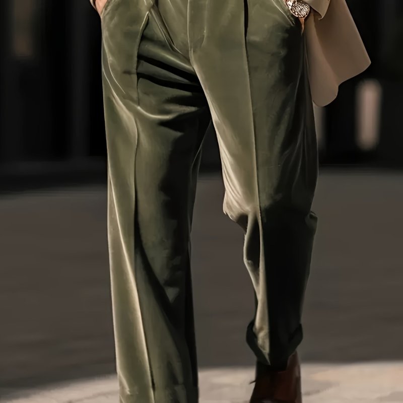 Men's Velvet Trousers - Sophisticated Formal & Casual Pants