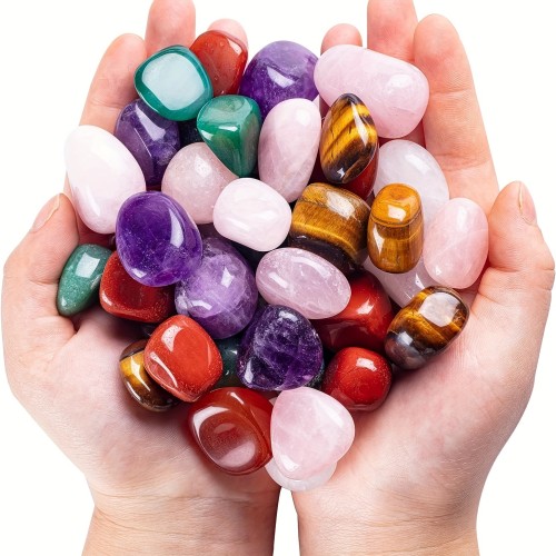 100g\u002FBag Natural Tumbled Stones And Mix Color Crystals Bulk - Assorted Tumbled Polished Stones Rocks Gemstones For Home Decoration