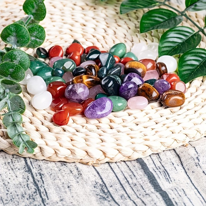 100g\u002FBag Natural Tumbled Stones And Mix Color Crystals Bulk - Assorted Tumbled Polished Stones Rocks Gemstones For Home Decoration