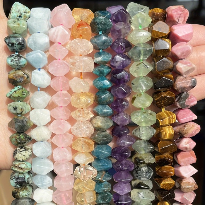 Natural Stone Beads 26pcs Exquisite Natural Stone Loose Spacer Beads