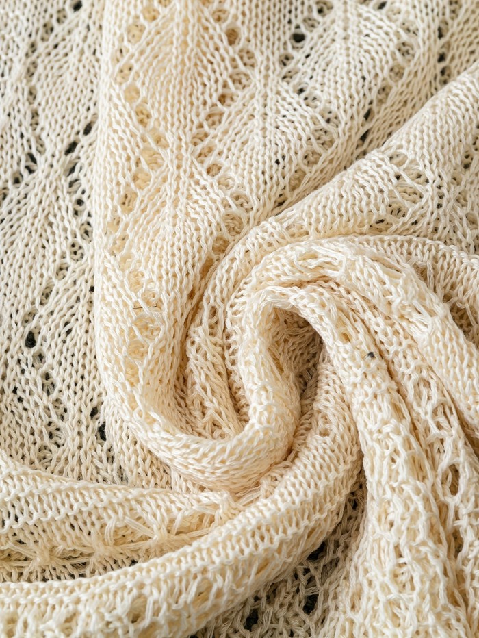 Women's Open Front Semi-Sheer Cover-Up Lightweight Lace- Cardigan