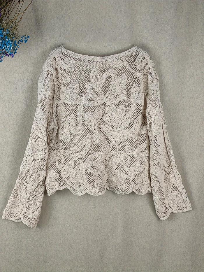 Jacquard Button Slit Shirt, Spring and Autumn Casual Long Sleeve Shirt