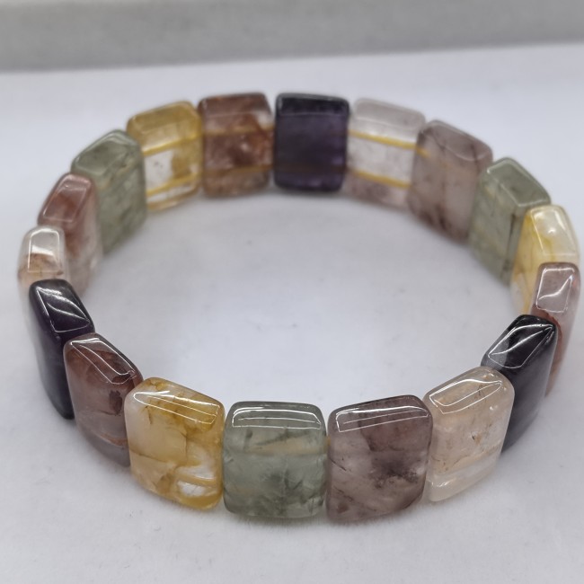 Elegant Amethyst & Yellow Calcite Beaded Bracelet for Women