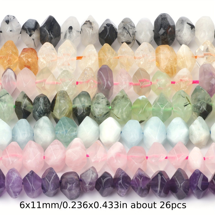 Natural Stone Beads 26pcs Exquisite Natural Stone Loose Spacer Beads