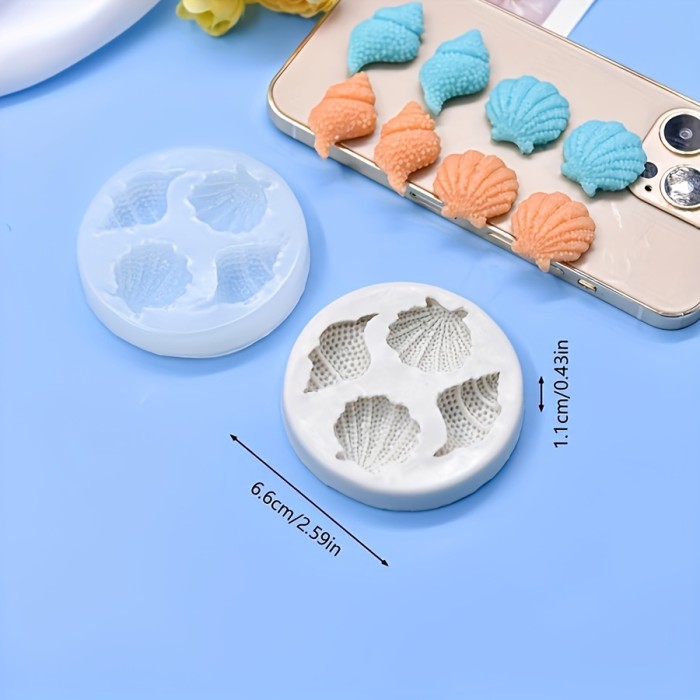 1pc Shell Conch Shape Silicone Mold - Versatile DIY Tool for Candle, Soap & Clay Art - Easy Release, Reusable & Safe for Home Crafting