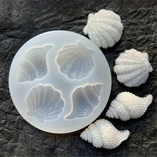 1pc Shell Conch Shape Silicone Mold - Versatile DIY Tool for Candle, Soap & Clay Art - Easy Release, Reusable & Safe for Home Crafting