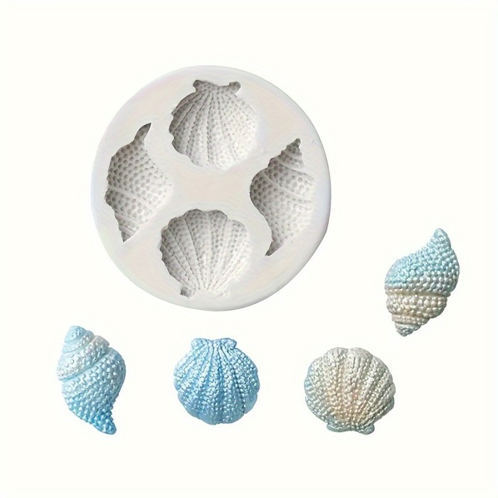 1pc Shell Conch Shape Silicone Mold - Versatile DIY Tool for Candle, Soap & Clay Art - Easy Release, Reusable & Safe for Home Crafting