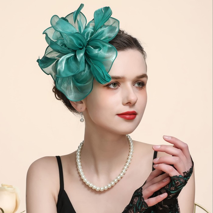 Women's Tea Party Style Fancy Hat With Clip And Hair Hoop Elegant Charm Decorative Accessories