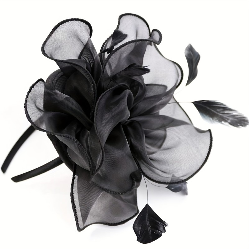 Women's Tea Party Style Fancy Hat With Clip And Hair Hoop Elegant Charm Decorative Accessories