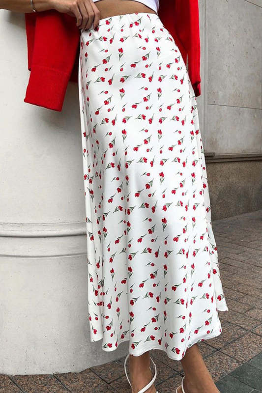 Elegant Fruit printing High Waist Type A Full Print Bottoms