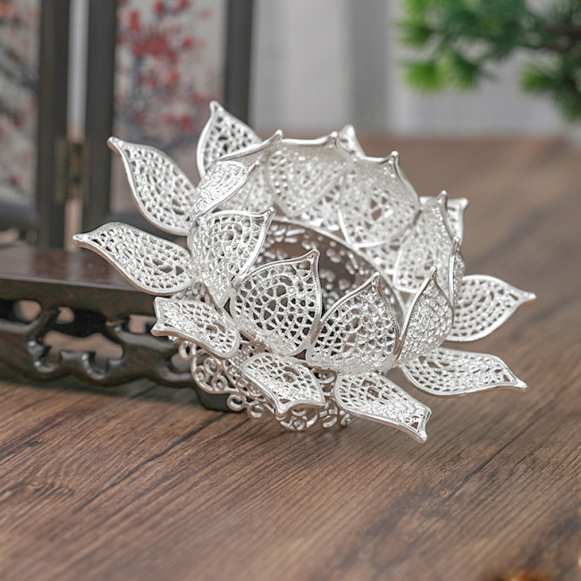Women'S 3D Alloy for Lotus Flower Hair Crown