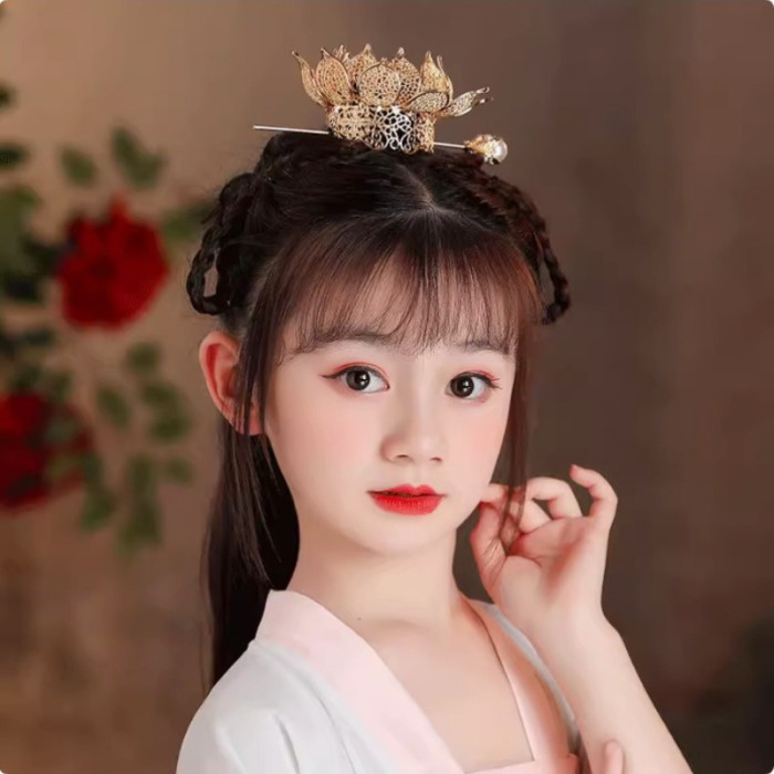 Women'S 3D Alloy for Lotus Flower Hair Crown