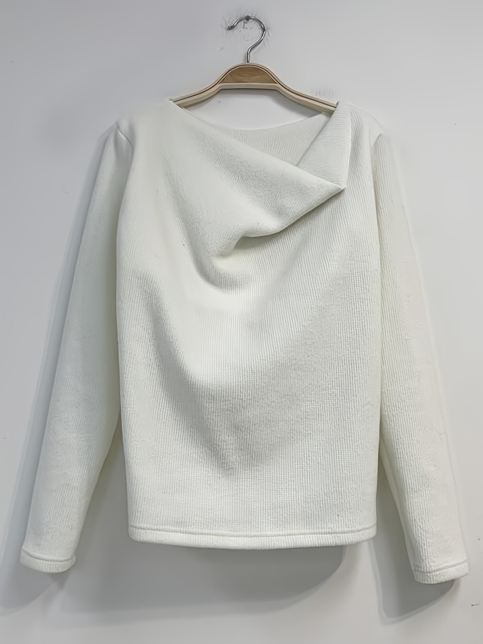 Women'S Elegant Asymmetrical Long Sleeve Top