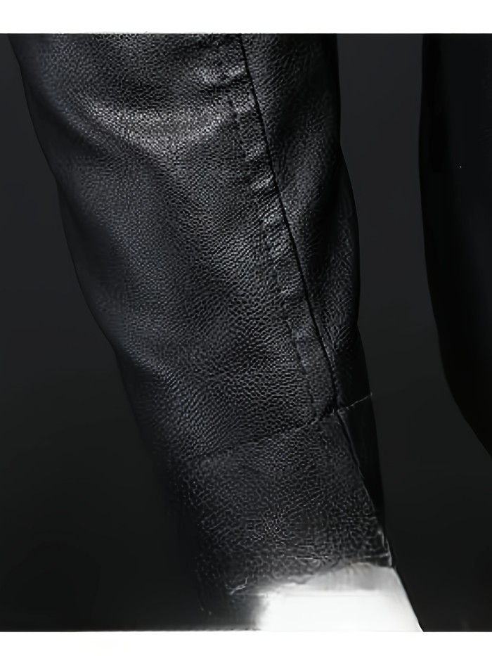 Men'S Trendy Casual Elegant Stand Collar Zipper Front Long Sleeves Jacket