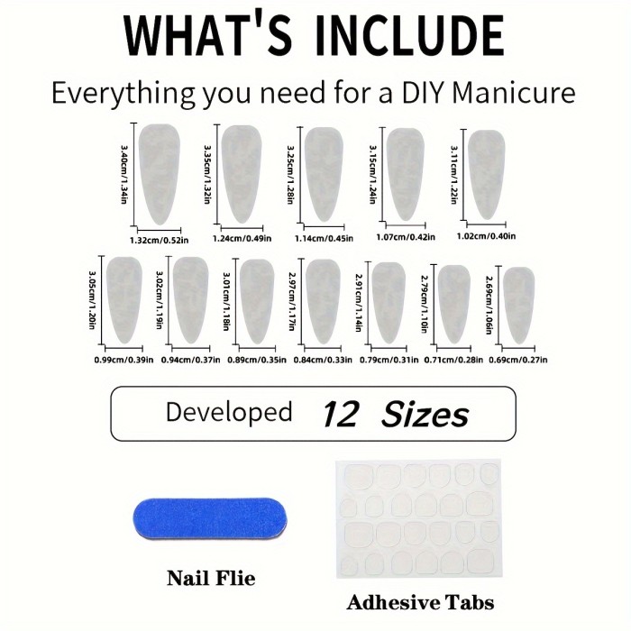 A Set Of 24 Almond-shaped Press-on Nails With Color Collision Design