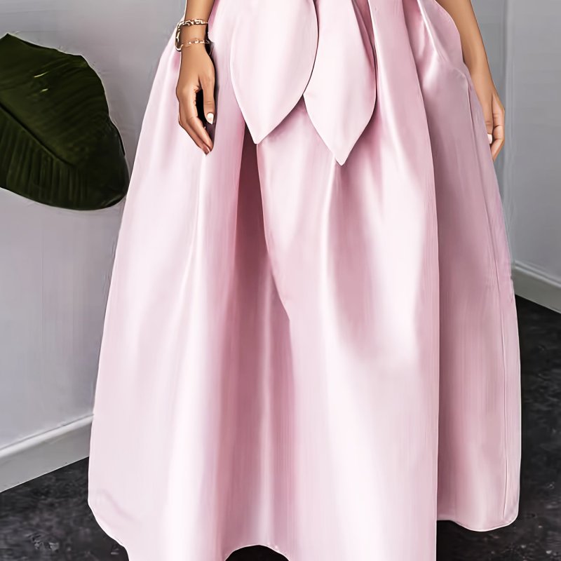 Women's Fashion Solid Color Casual Party Swing Skirt
