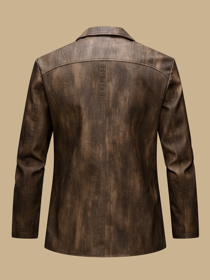 Men'S Vintage Motorcycle Formal Casual Coat Jacket