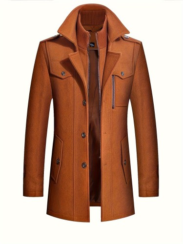 New Thick Tweed Coat Thick Tweed Men's Double-Breasted Oversized Coat | Autumn and Winter Jacket