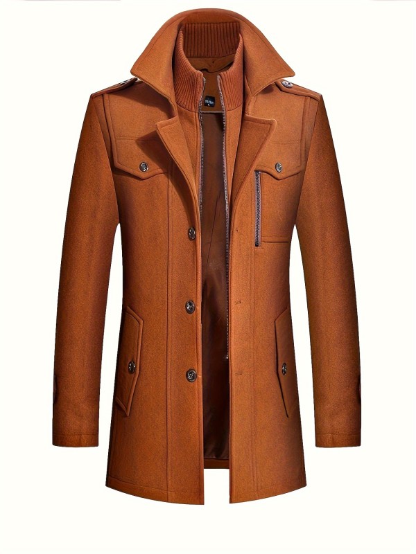 New Thick Tweed Coat Thick Tweed Men's Double-Breasted Oversized Coat | Autumn and Winter Jacket