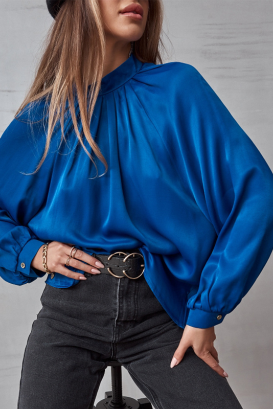 Casual Solid Patchwork Half A Turtleneck Tops