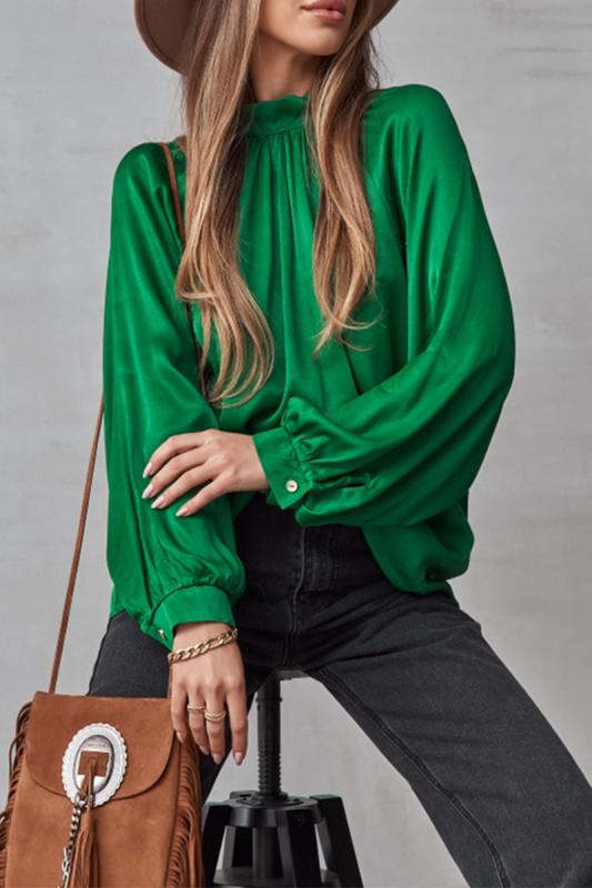 Casual Solid Patchwork Half A Turtleneck Tops