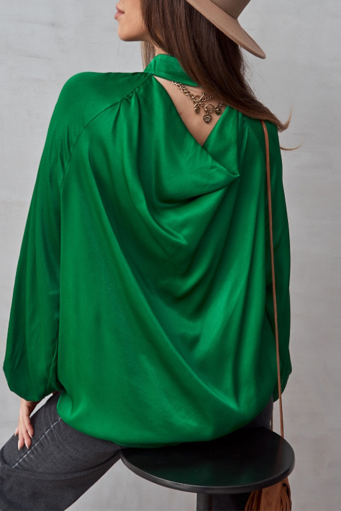 Casual Solid Patchwork Half A Turtleneck Tops