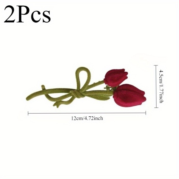 Tulip Flowers Design Hair Clip, Women's Fairy Pretty Hair Claw, Hair Accessories, Ideal Choice for Gifts, Special Occasion Hairpiece, Gift For Her, Elegant Hair Accessory, Floral Hair Clip, Wellcrafted Hair Clip, Soft Fabric Clip, Stylish Hair