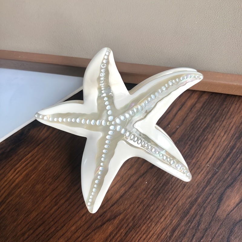 1pc Vintage Starfish Hair Claw Clip, Large Size, Acetic Acid Material, Royal Blue Color Matching, Animal Design, Unique Creative Hair Accessory for Women, Casual Daily Commute Essential, Ideal Christmas Gift