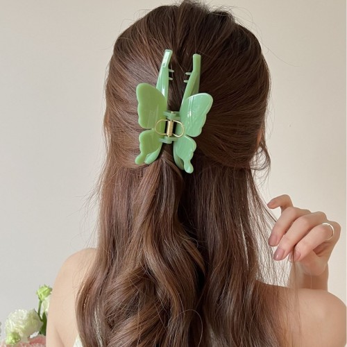Retro Acrylic Wing Hair Clip 🌸 | Large Pastel Pink Bow Hairpin