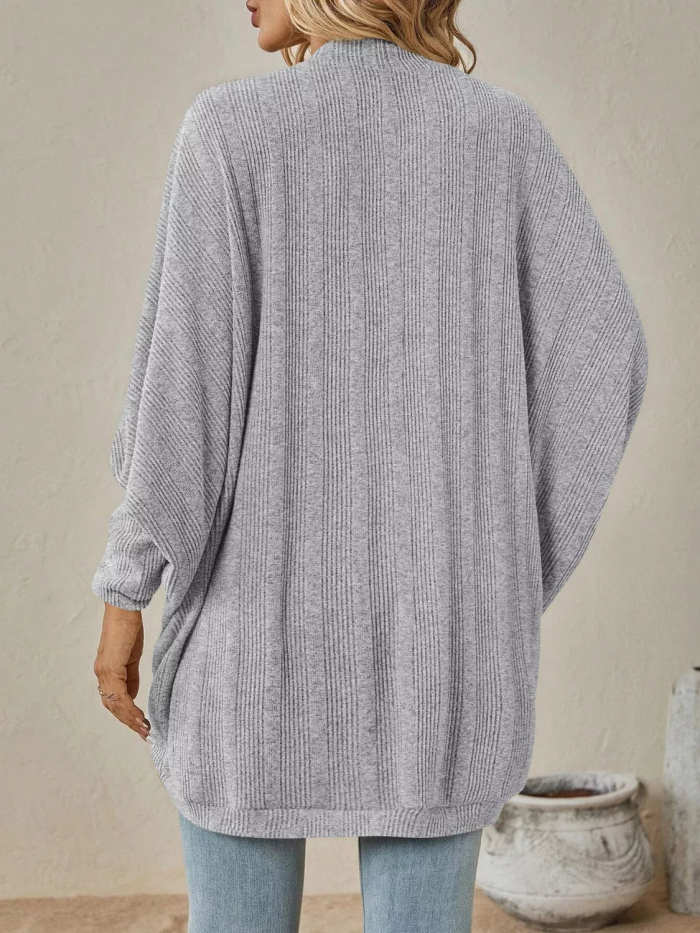 Casual Knit Open Front Cardigan